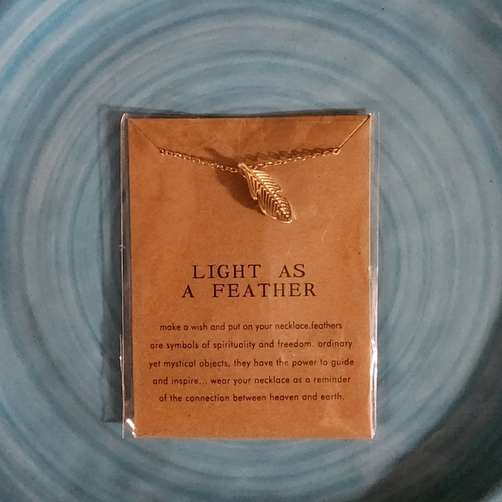 GOLD FEATHER NECKLACE 🪶